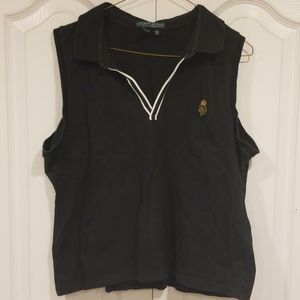 Womens Ralph Lauren Active Black Tank Top